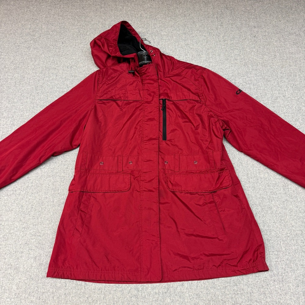 CB Sport Hooded Jacket XL Red Fleece Lined Full Zip Parka Utility Outdoor Coat